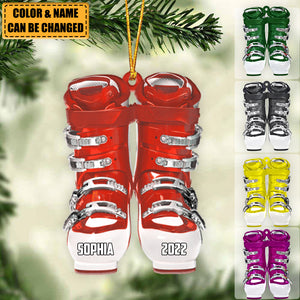 Skiing Roller Skate Personalized Christmas Ornament