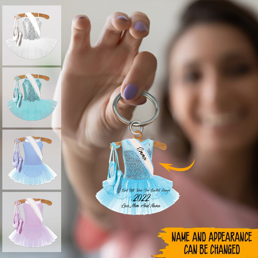Ballet Dance Dress Acrylic Keychain-Great Gift Idea For Ballet Lover