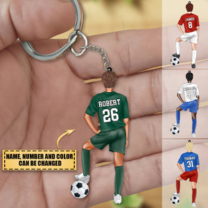 Personalized soccer player/lover Keychain