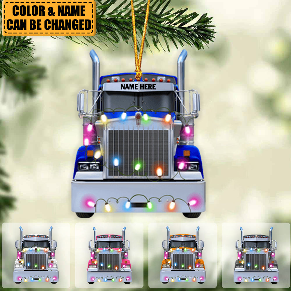 Truck Christmas Ornament, Personalized Christmas Ornament - Christmas Gift For Truck Driver