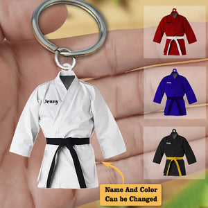 Personalized Karate Uniform Acrylic Keychain