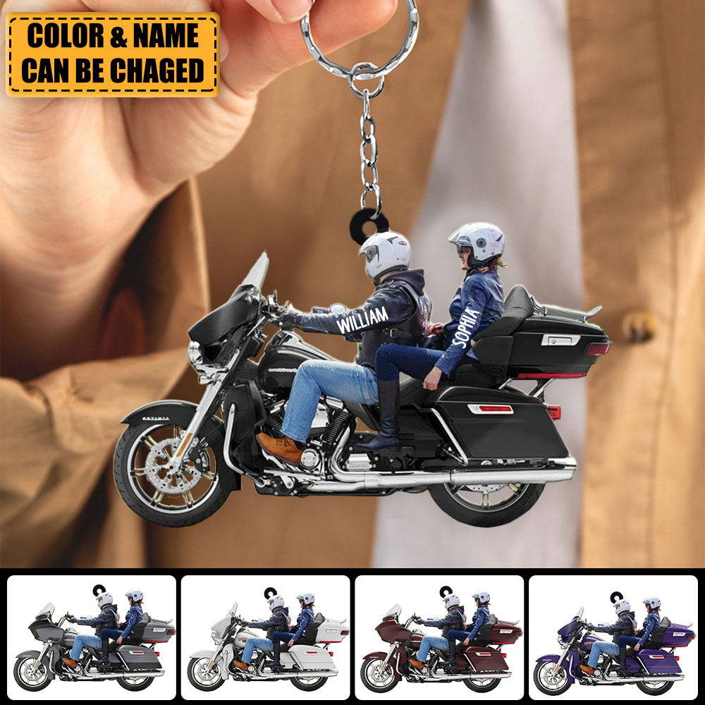 2022 New Release Personalized Biker Couple Ultra Limited Motorcycle Acrylic Keychain