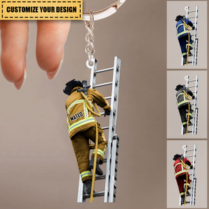 Personalized Acrylic keychain - Gift For Firefighter