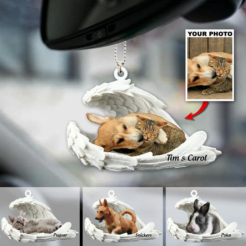 Personalized Pet Sleeping Angel Ornament - Gift For Pet Lovers