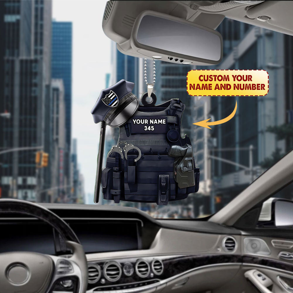 Personalized Police Car Hanging Ornament