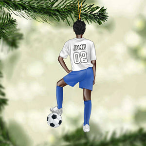 Personalized Ornament soccer Acrylic Ornament 2 Sided Christmas Ornament For Soccer