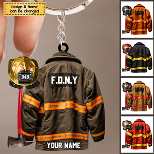 Firefighter Uniform - Personalized Acrylic Keychain