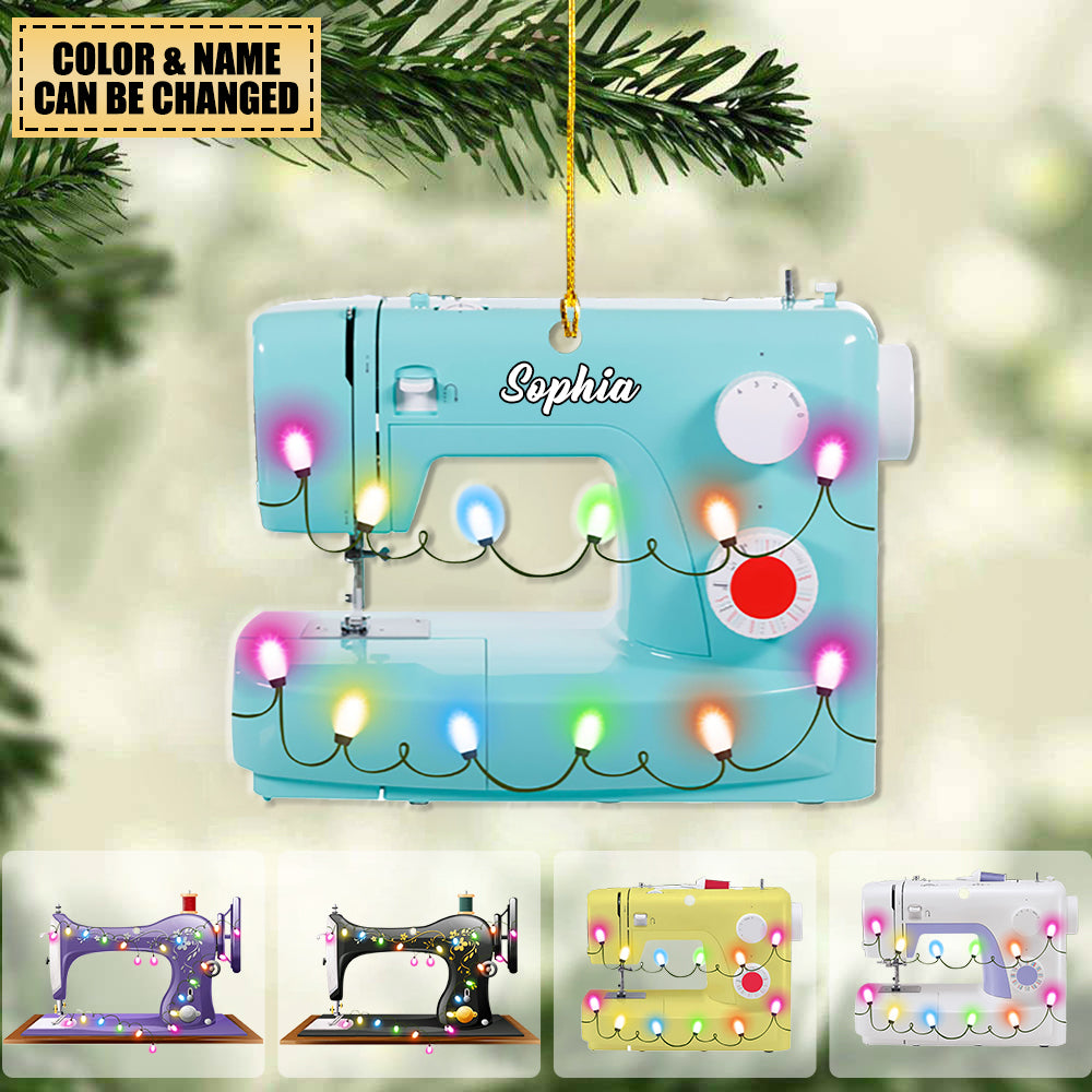 Personalized Sewing Machine Christmas Ornament