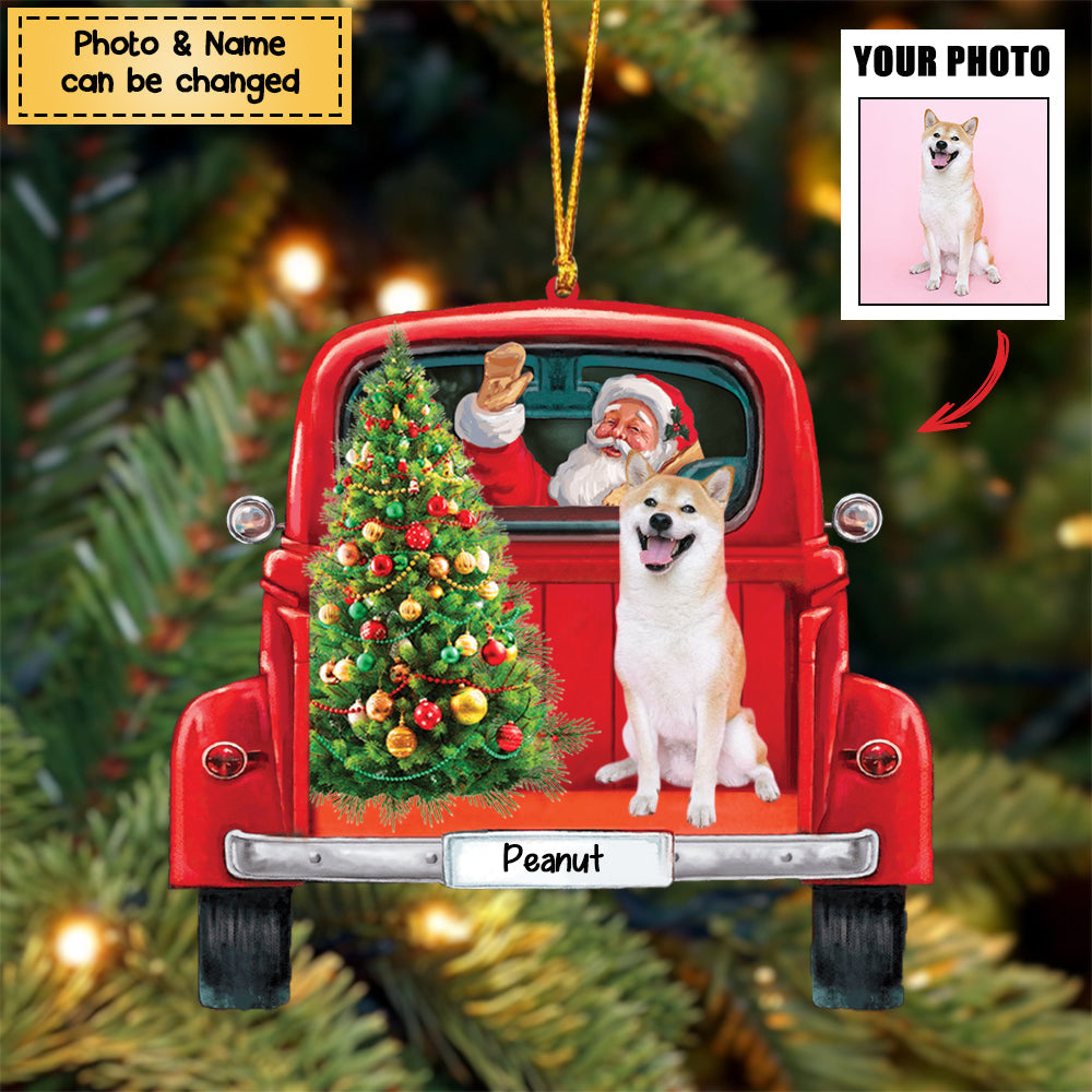 Dog Lovers - Santa & Dog Christmas - Personalized Ornament