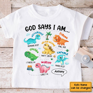 Personalized Gifts For Grandson Dinosaur I Am Kid T Shirt