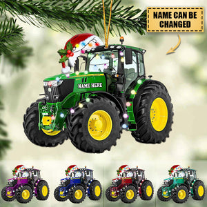 Personalized Tractor Christmas Ornament