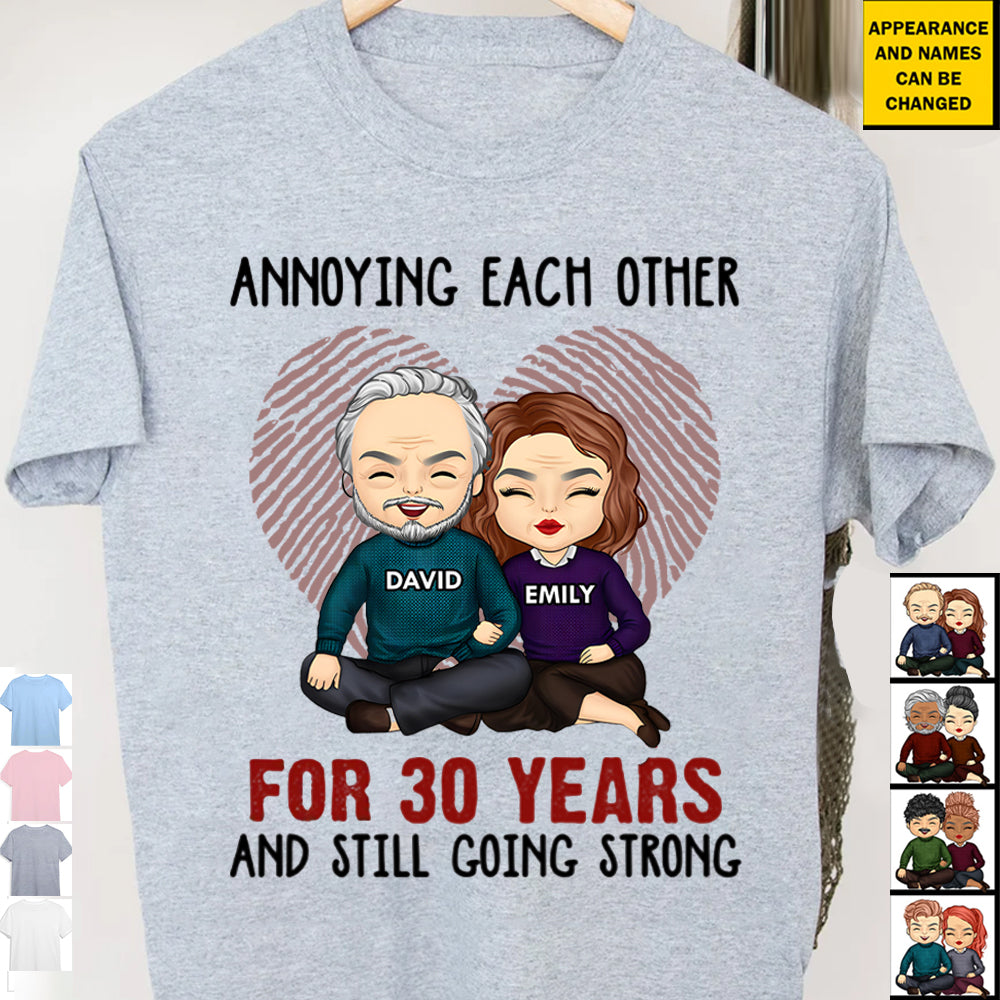 Annoying Each Other For Many Years Still Going Strong Anniversary Gifts, Gift For Couples, Husband Wife - Personalized Unisex T-shirt