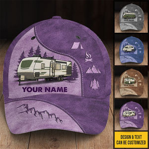 Adventure Awaits In Nature - Camping Personalized Custom Hat, All Over Print Classic Cap - Gift For Camping Lovers