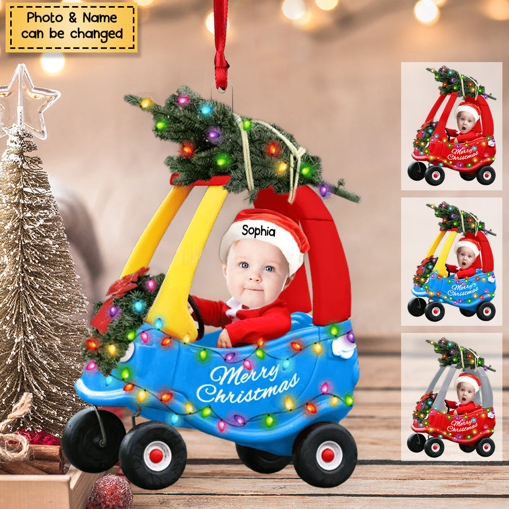 Christmas 2024 - Baby Car Christmas - Custom from Photo - Personalized Ornament