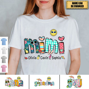 Personalized Love Grandma Life Nickname And Kids Summer Trend T-Shirt