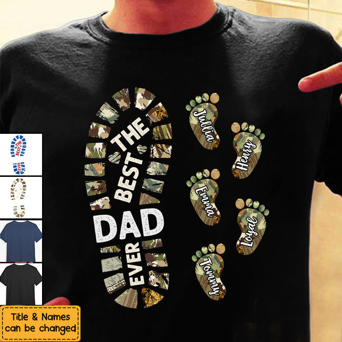 Gift For Father For Dad Foot Print Shirt