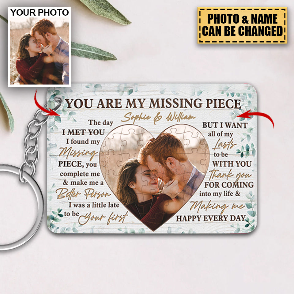 I Want All Of My Lasts To be With You - Upload Image, Gift For Couples - Personalized Acrylic/Stainless Steel  Keychain