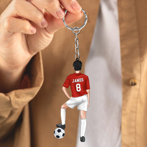Personalized soccer player/lover Keychain