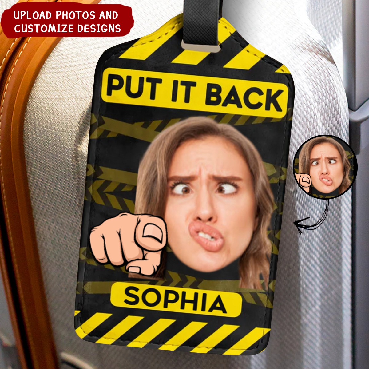 Put It Back - Personalized Photo Luggage Tag