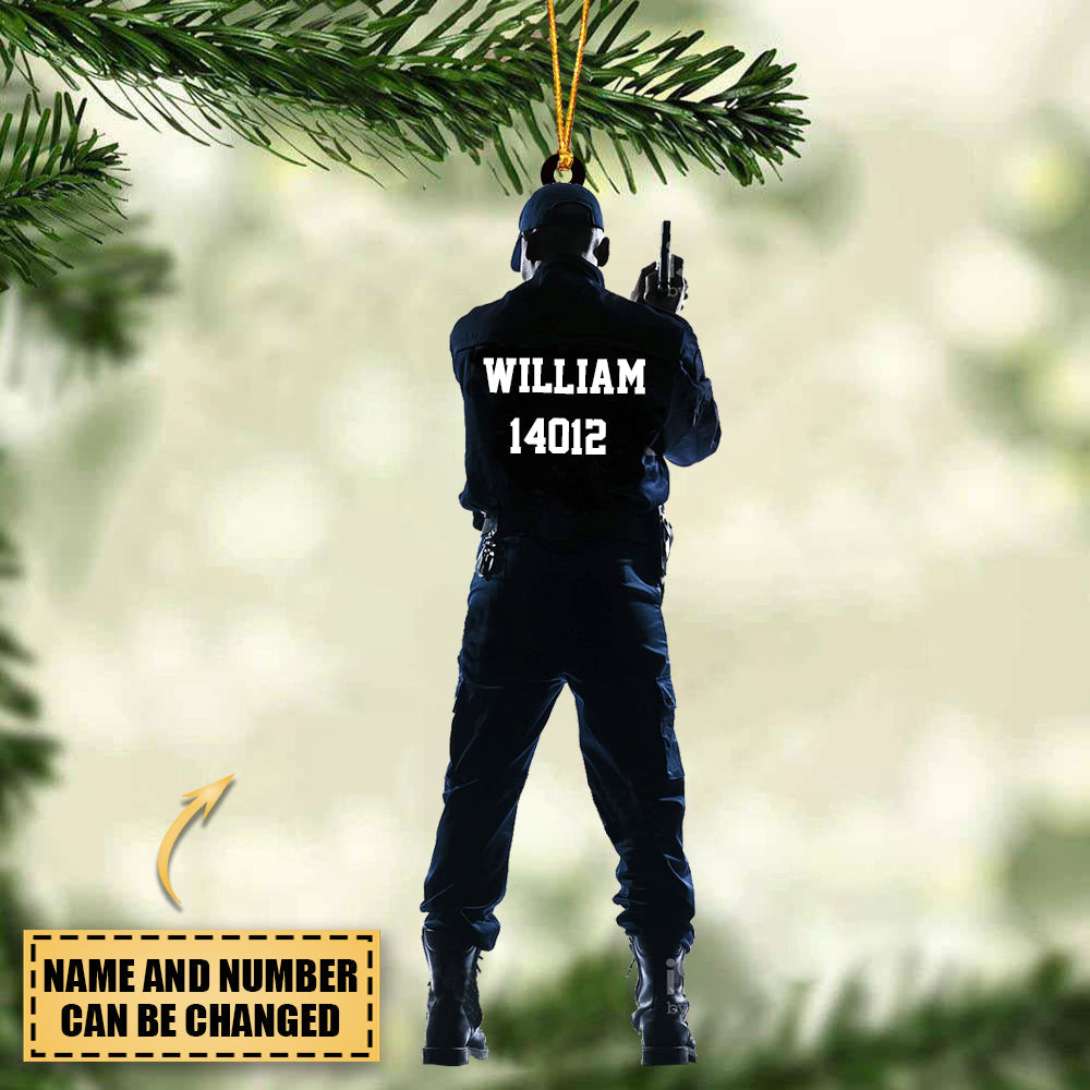 Personalized Policeman Christmas Ornament-Great Gift idea For Police Officer