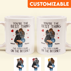 You're The Best Thing I've Ever Found On The Internet - Personalized Mug - Gift For Couple