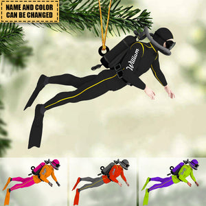 Personalized Diver Acrylic Christmas Ornament,Great Gift For Diving Lovers