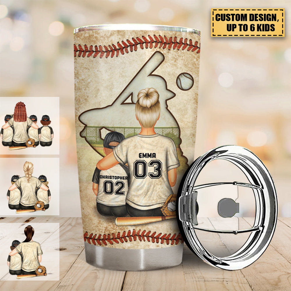 Baseball Mom Behind Every Baseball Player - Mother Gift - Personalized Custom Tumbler