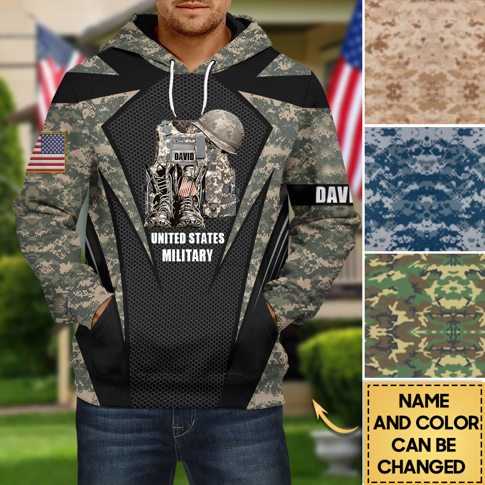 US Military All Over Print unisex Hoodie
