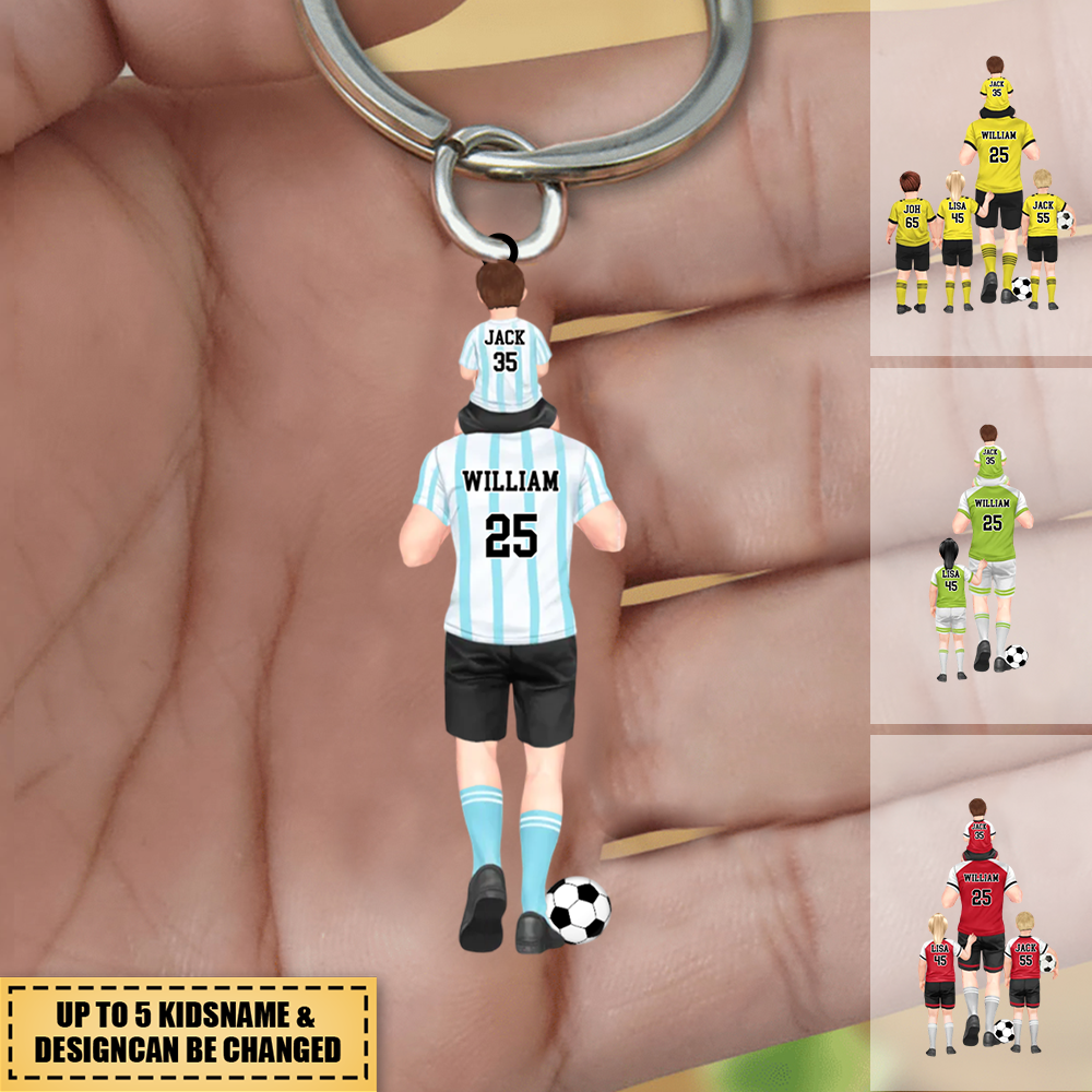 I Scored A Hat-Trick - Personalized soccer Dad & Kids Acrylic Keychain