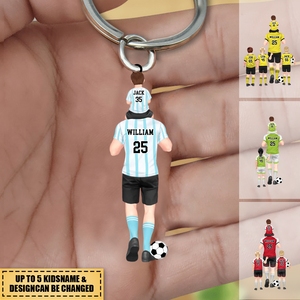 I Scored A Hat-Trick - Personalized soccer Dad & Kids Acrylic Keychain