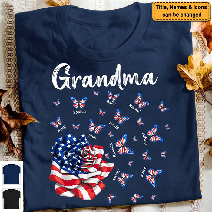 Gift For Grandma Patriot Rose Shirt