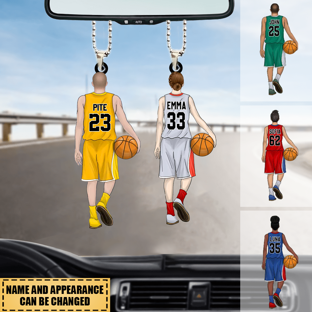 Basketball Player Personalized Car Hanging Ornament  Gift For Basketball Lovers