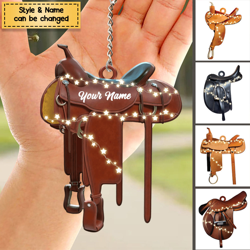 Horse Lovers - Horse Saddle For Riding Horse - Personalized Acrylic Keychain