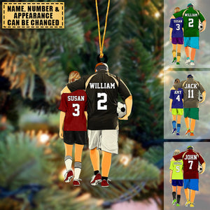 Personalized Soccer Players Gift For Kids Acrylic Ornament, Gift for Soccer/Football Lovers