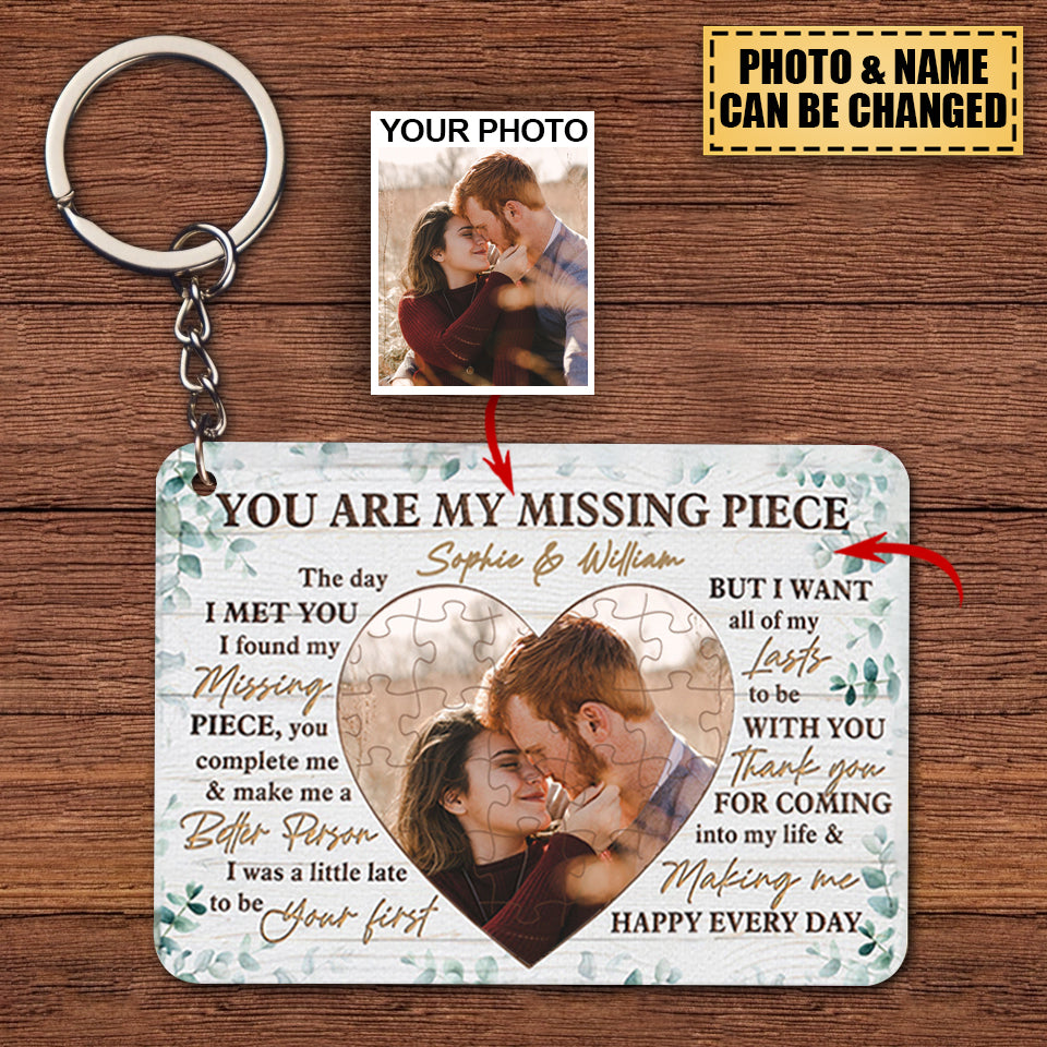 I Want All Of My Lasts To be With You - Upload Image, Gift For Couples - Personalized Acrylic/Stainless Steel  Keychain