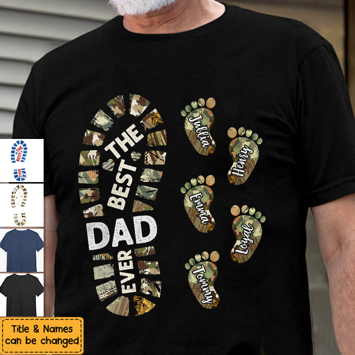 Gift For Father For Dad Foot Print Shirt
