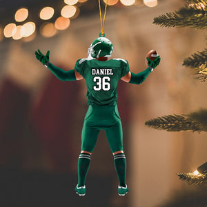 Personalized Ornament American Football Acrylic Ornament Christmas Ornament For Football Player Football