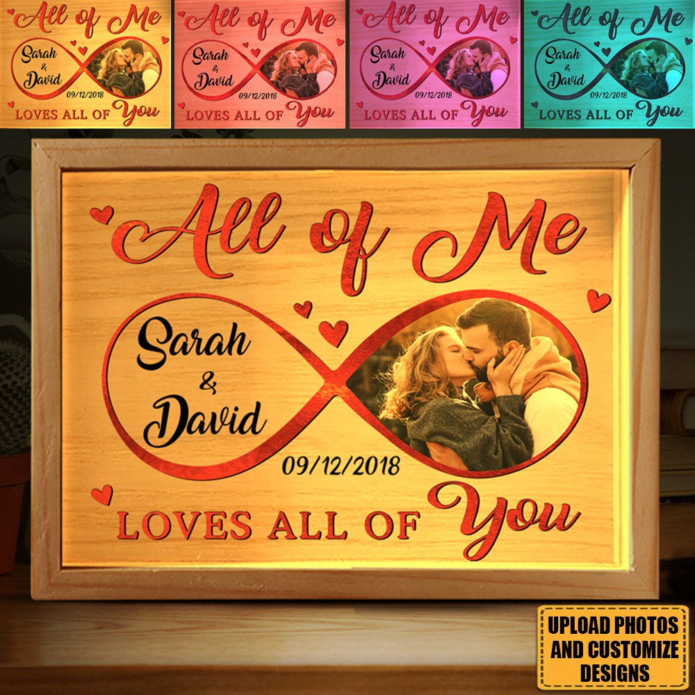 Custom Photo You're My End And My Beginning - Couple Personalized Custom Frame Light Box - Gift For Husband Wife, Anniversary