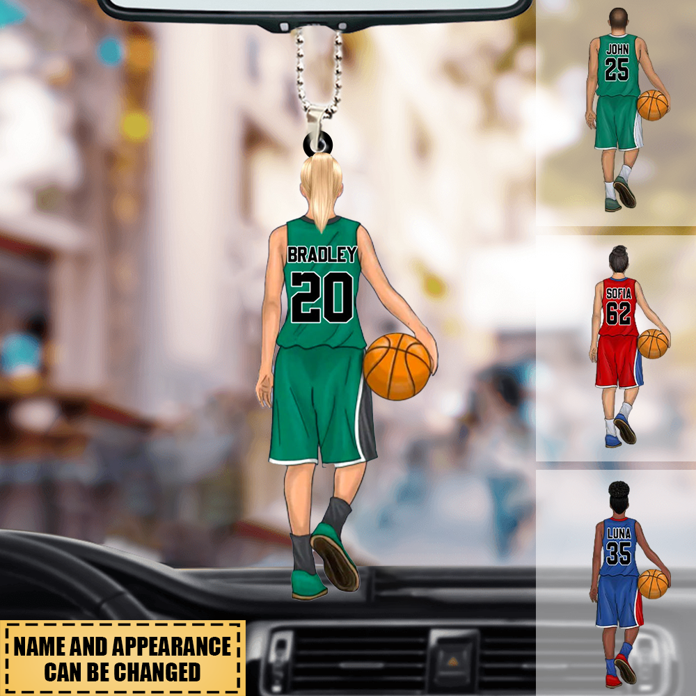 Basketball Player Personalized Car Hanging Ornament  Gift For Basketball Lovers