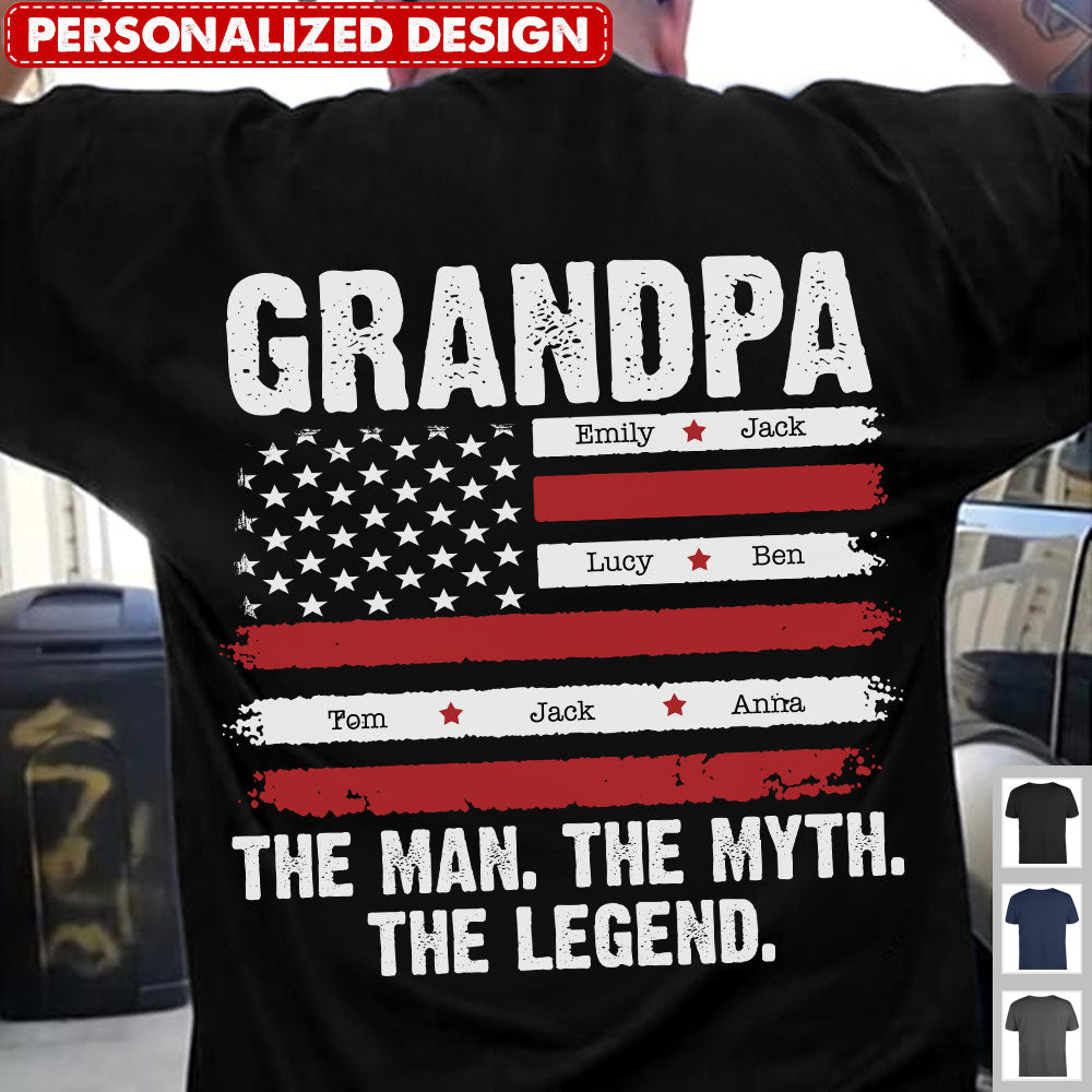 Papa The Man The Myth The Legend - Custom Shirt Gift For Dad Papa