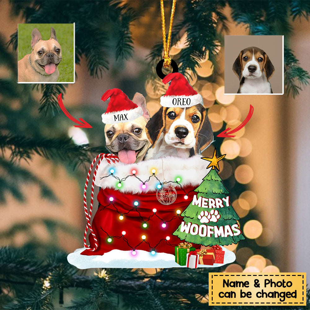 Personalized Happy Howlidays Acrylic Christmas Ornament - Gift For Pet Lovers