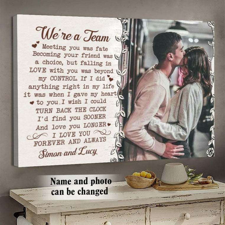 Personalized We'll Be Friends Until We're Old Canvas, Custom Photo