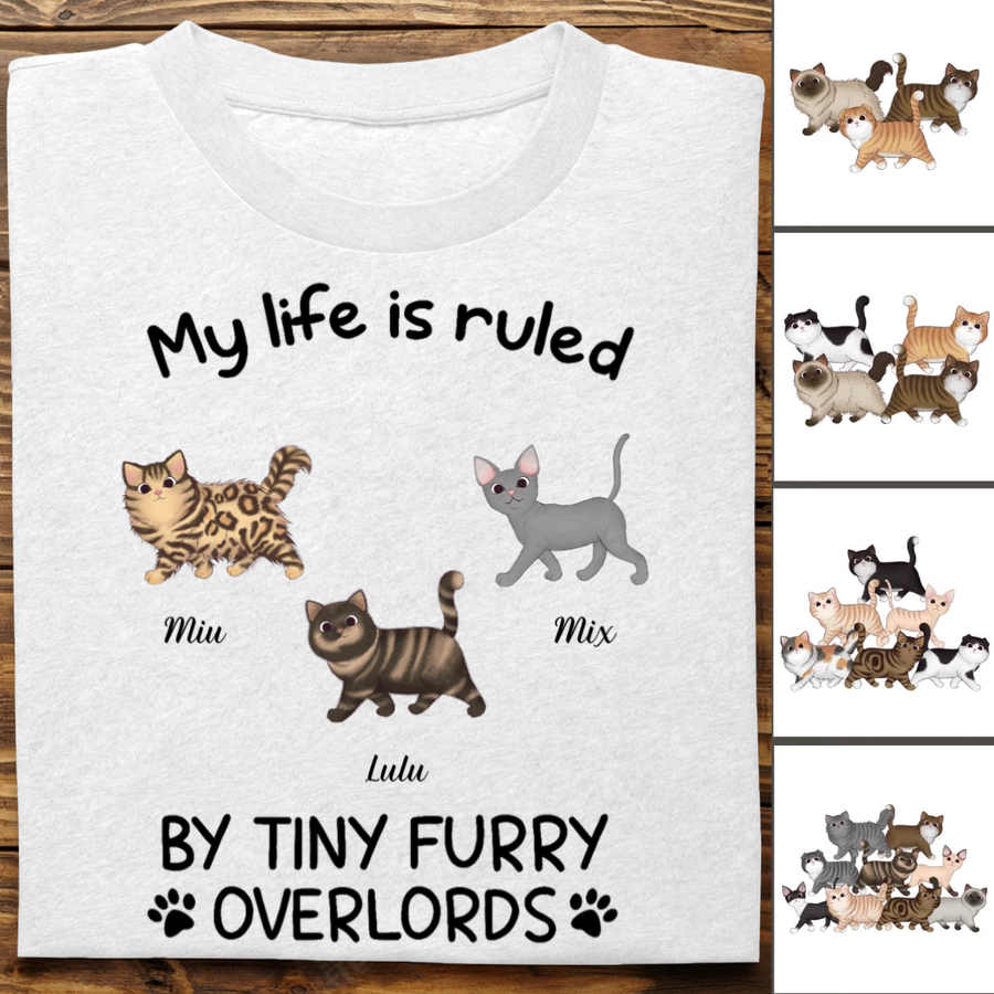 Cat Lovers - My Life Is Ruled By Cats - Personalized Unisex T-Shirt