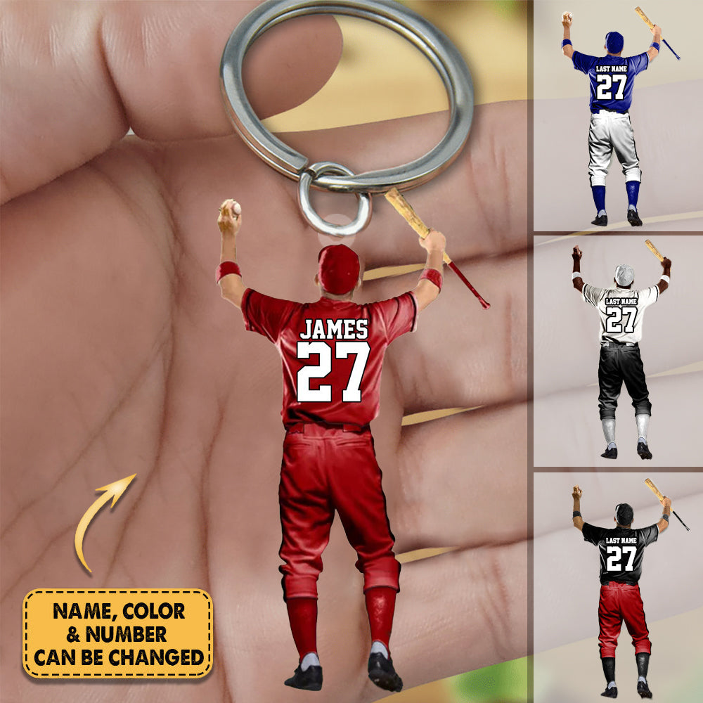2024 New Release Personalized Baseball Player Keychain