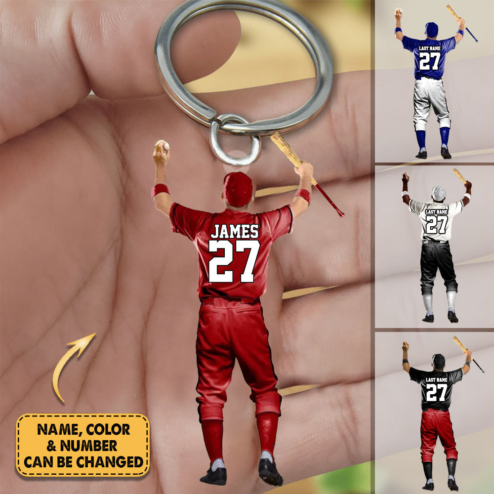 2023 New Release Personalized Baseball Player Keychain