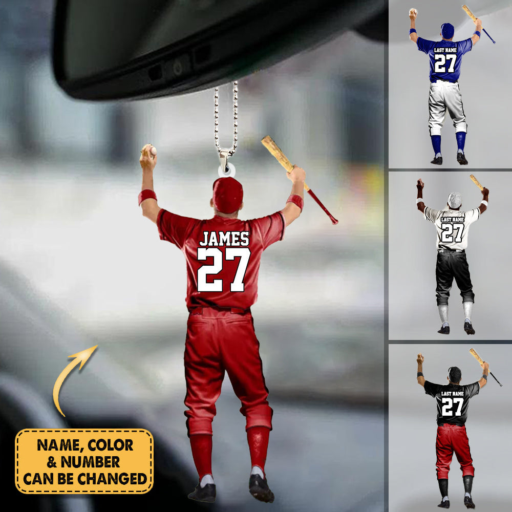 2022 New Release Personalized Baseball Player Car Hanging Ornament