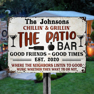 Personalized Deck Grilling Red Listen To The Good Music Custom Classic Metal Signs