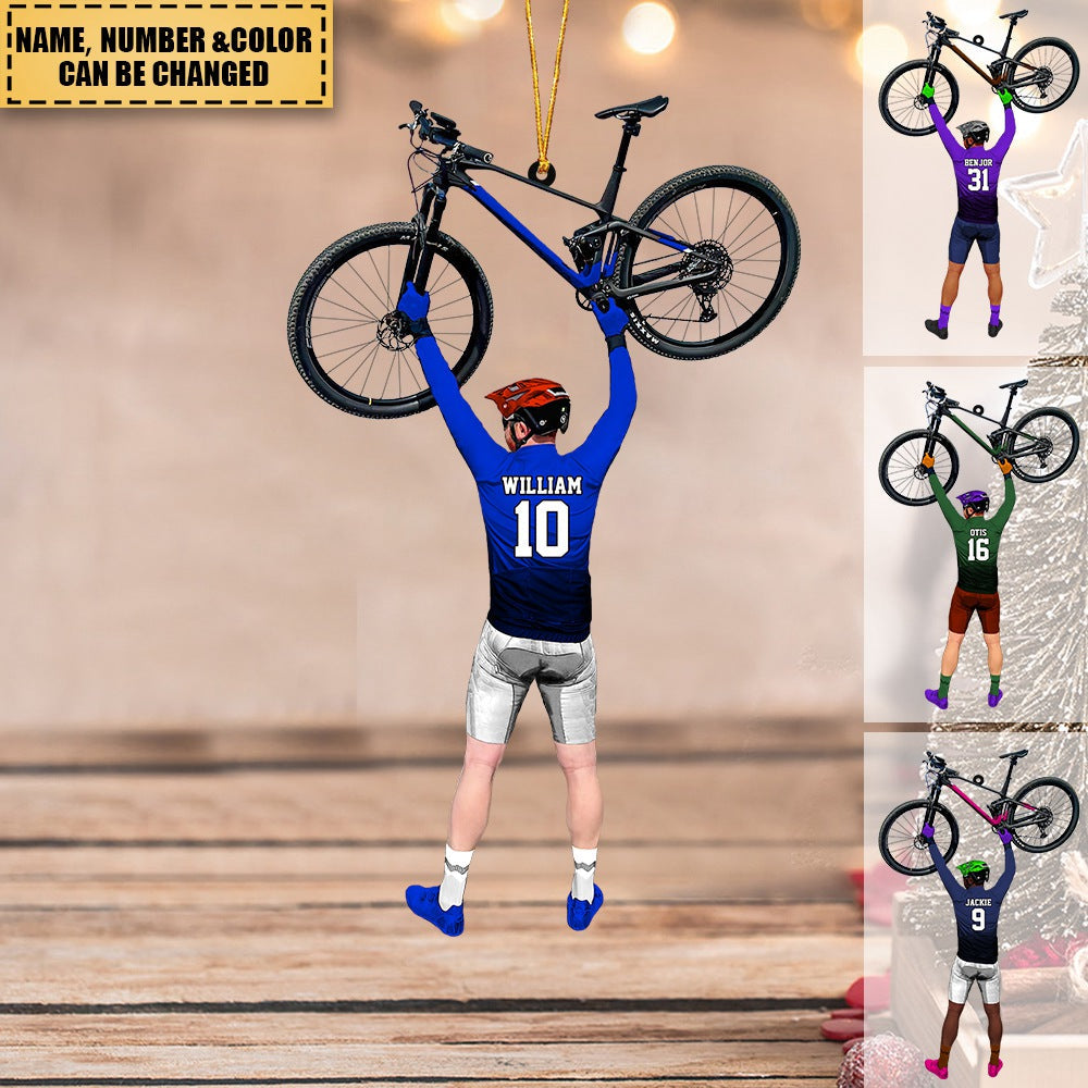 Personalized Apperance And Name-Raised Bike-Acrylic Ornament