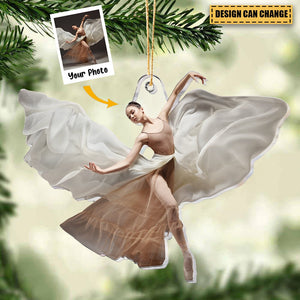 Lovely Little Ballerina Dancing Ballet - Personalized Acrylic Photo Ornament