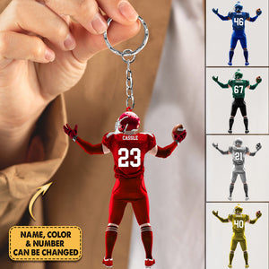 Personalized American Football Acrylic Keychain-Great Christmas Gift Idea For Football Player/Lover